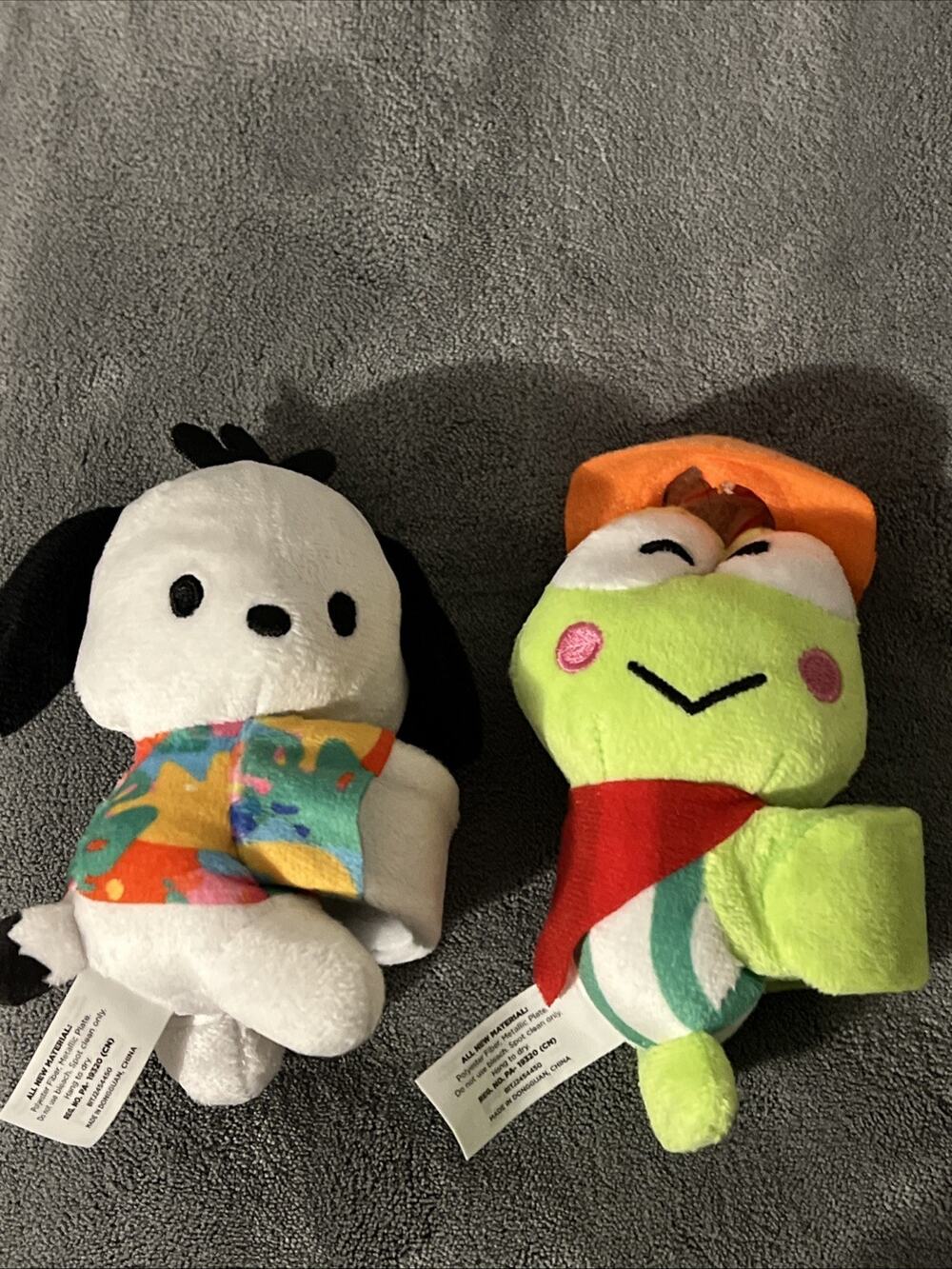 2 Sanrio Hello Kitty Pochacco Keroppi Plush Slap Bracelet Tropical Cutie Cuff